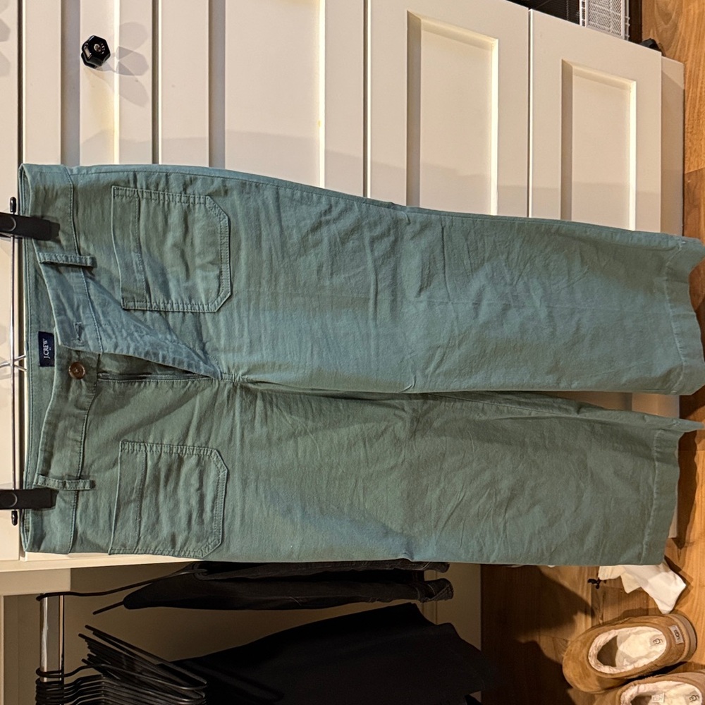 J. Crew Women’s Dusty green/grey wide leg Chinos